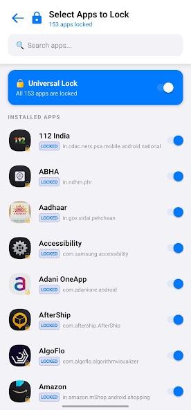 Choose installed apps to protect