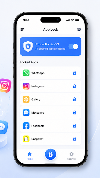 Sam App Lock home screen